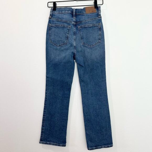 Madewell Cali Demi Boot Jeans in Glenside Wash Cropped Denim 25 - Picture 3 of 11